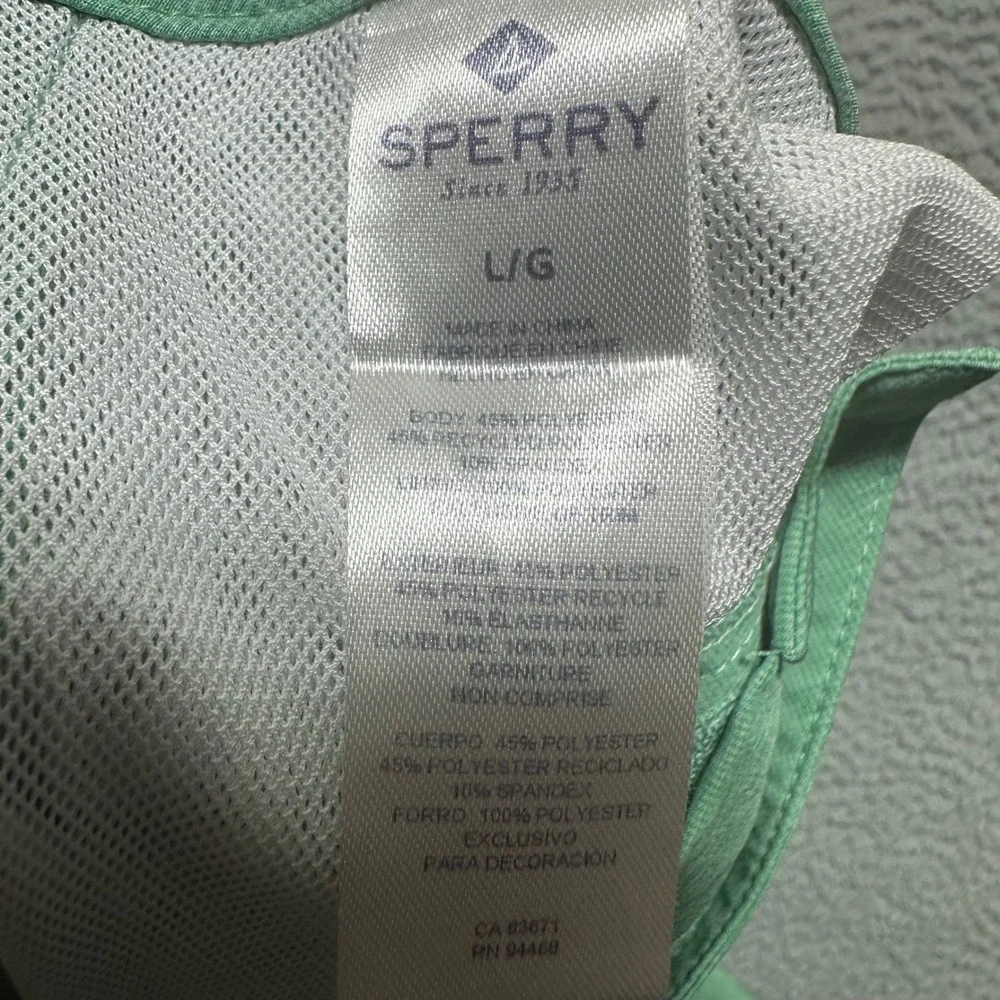 Sperry‎ Mens Hybrid Board Shorts Green Heather Stretch Swim Trunks Size Large
